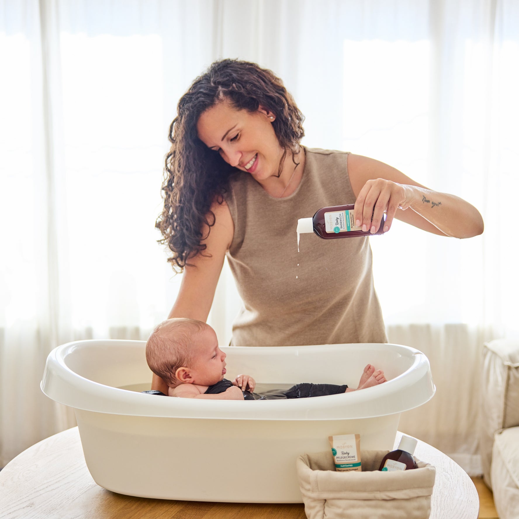 Geschenkset zur Geburt Baby baden