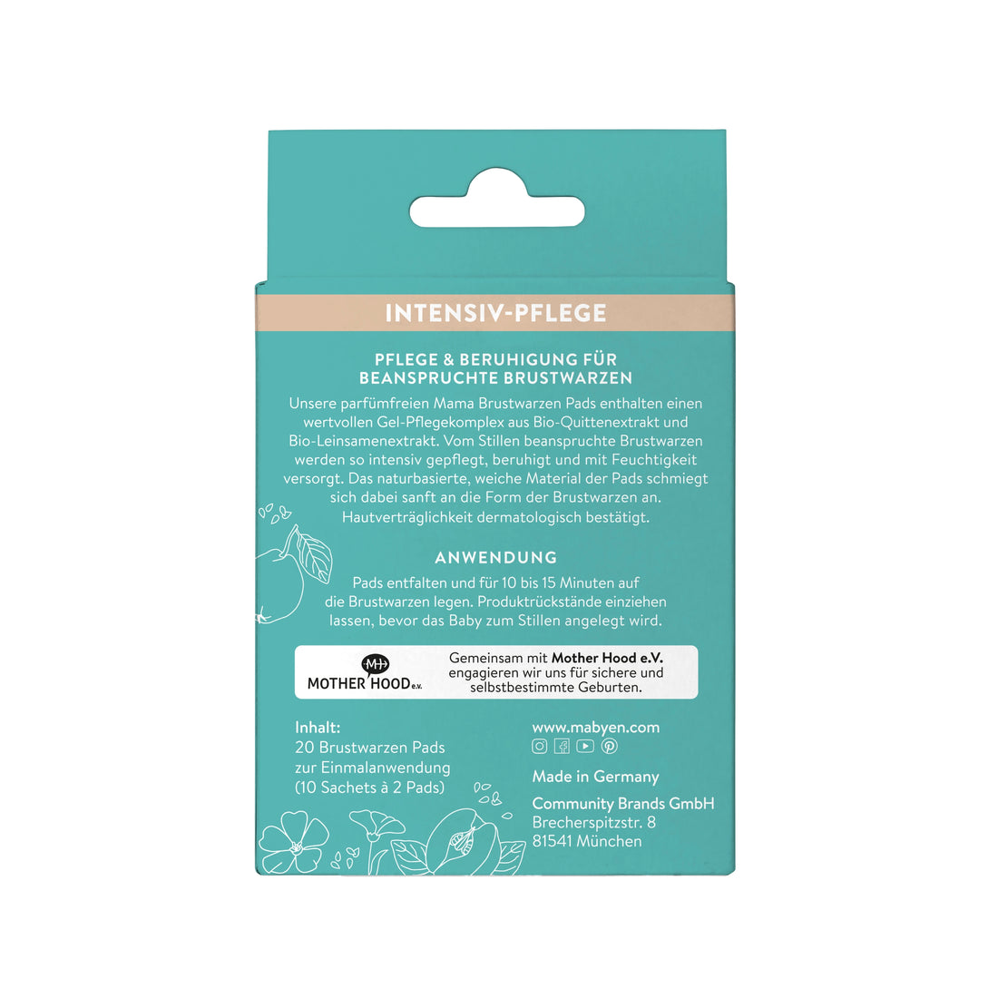 MABYEN Mama Brustwarzenpads Verpackung