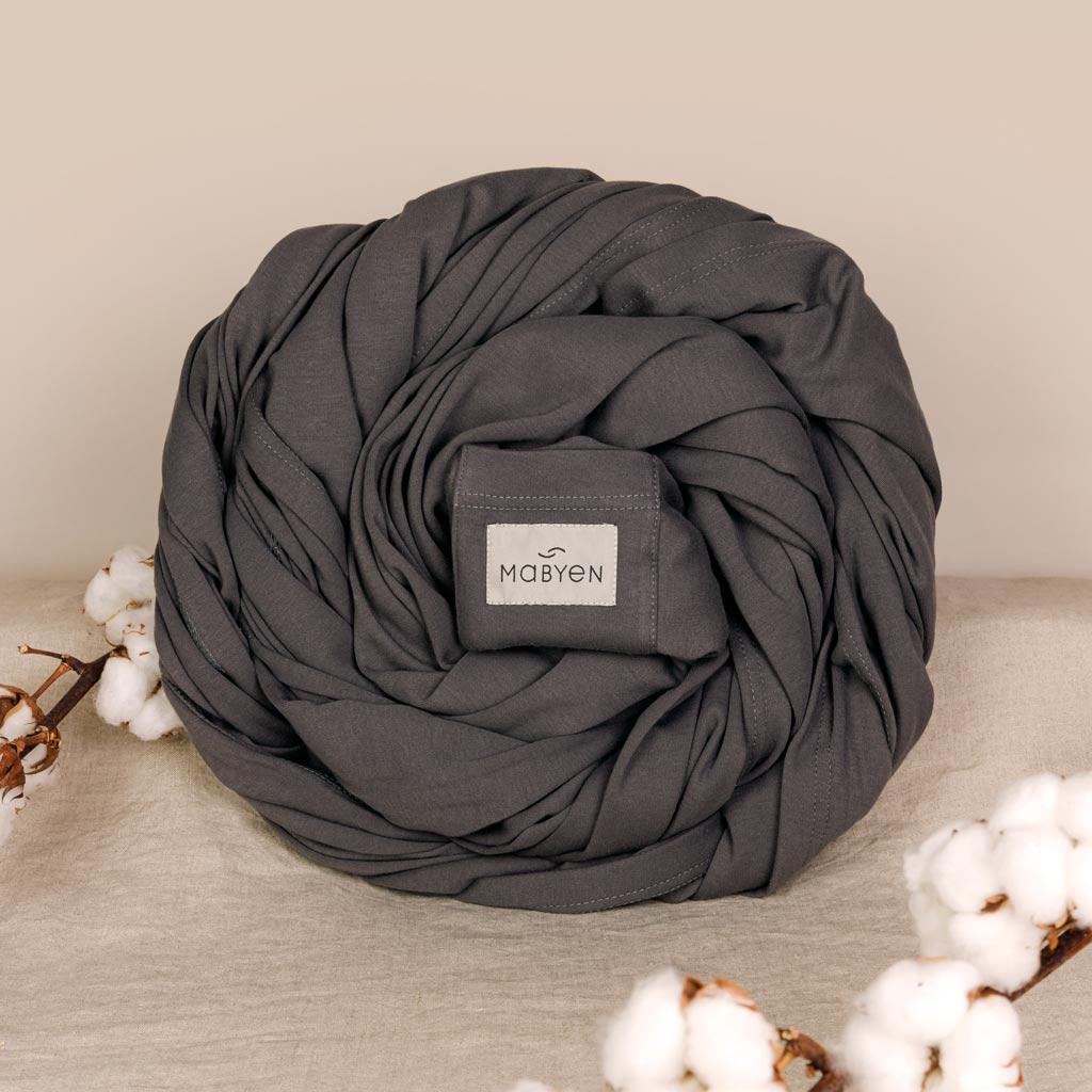 BABY TRAGETUCH (DUNKELGRAU / BEIGE)