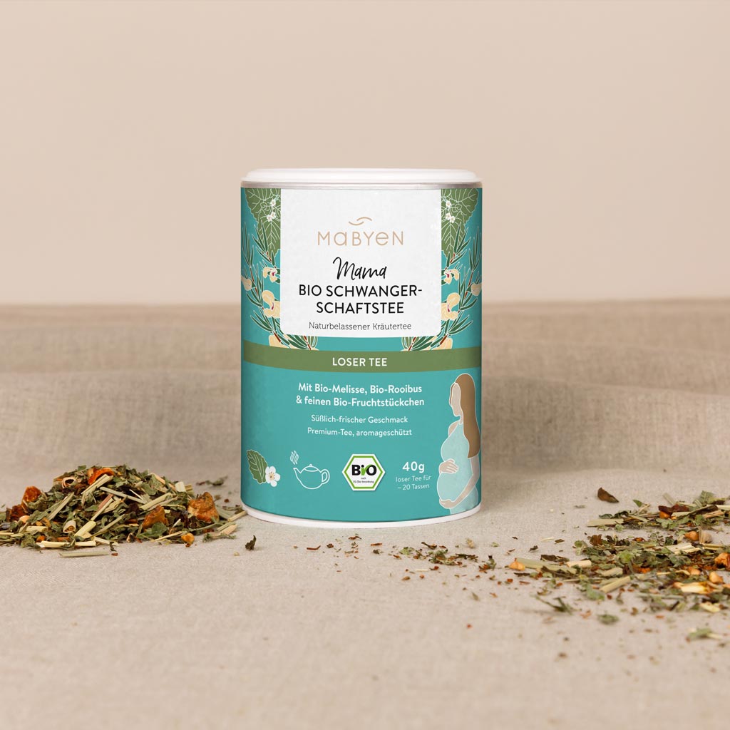 Mabyen Bio Schwangerschaftstee koffeeinfrei mit Melisse und Rooibos