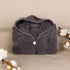 Baby Poncho Bio-Baumwolle dunkelgrau