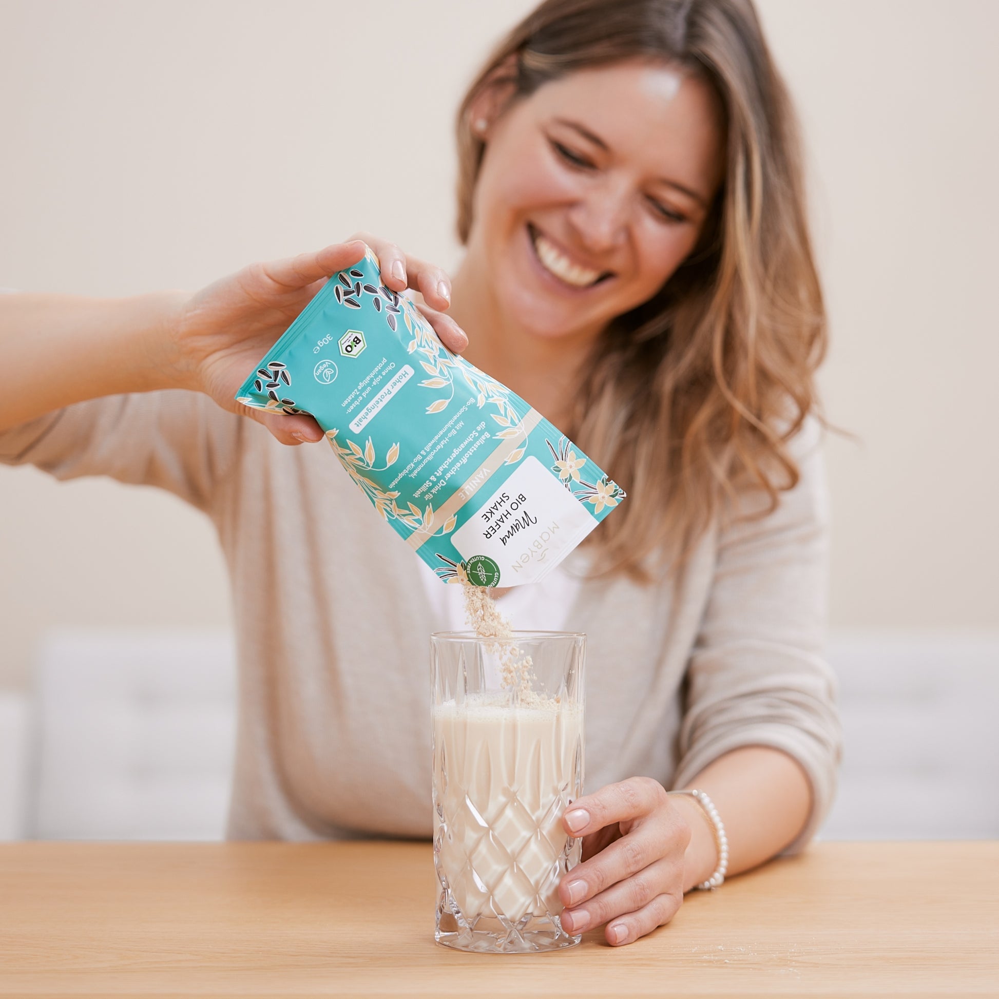 Mama Bio Hafer Shake Anwendung