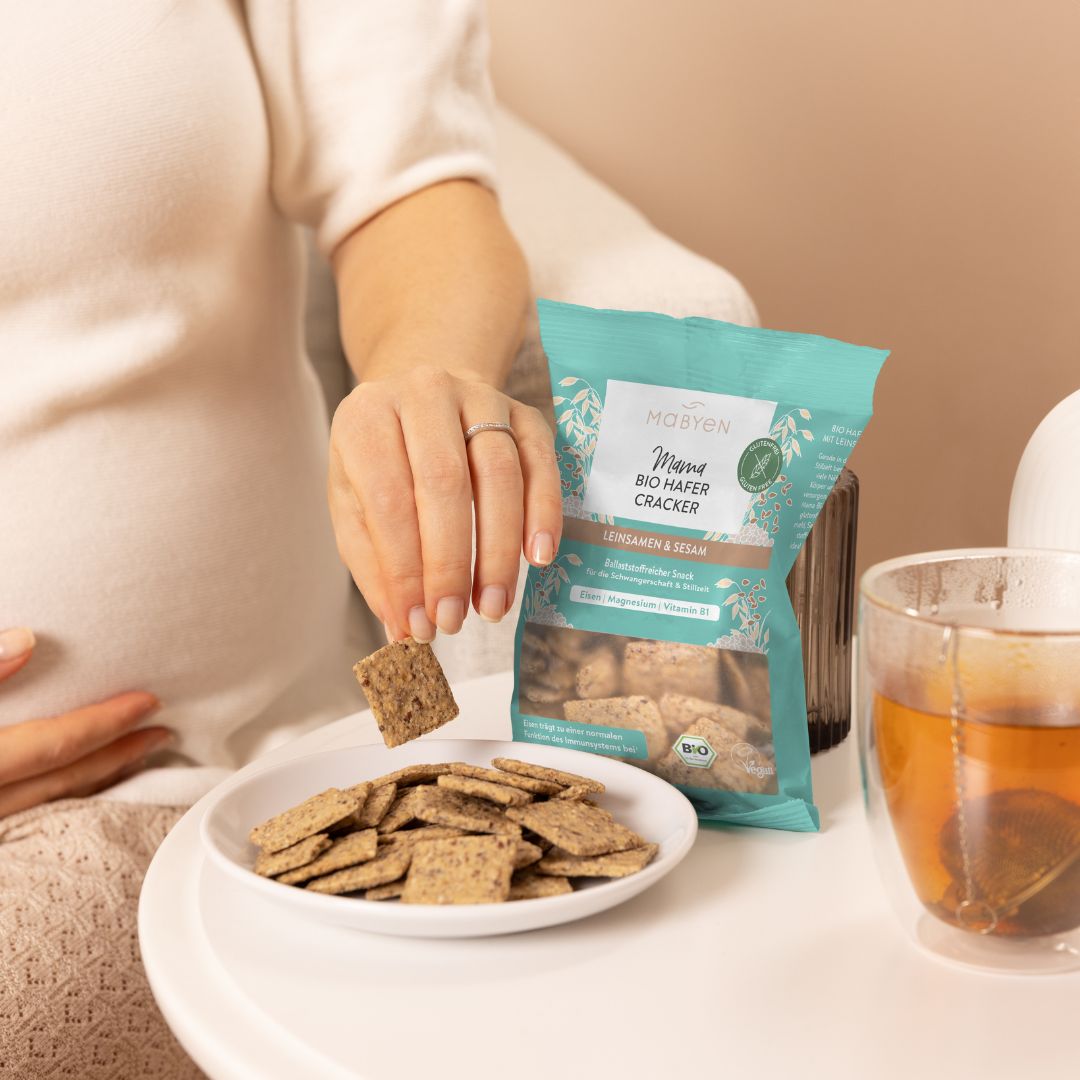 Schwangerschaft_Snack_Geburtsvorbereitung Mama Bio Hafer Cracker