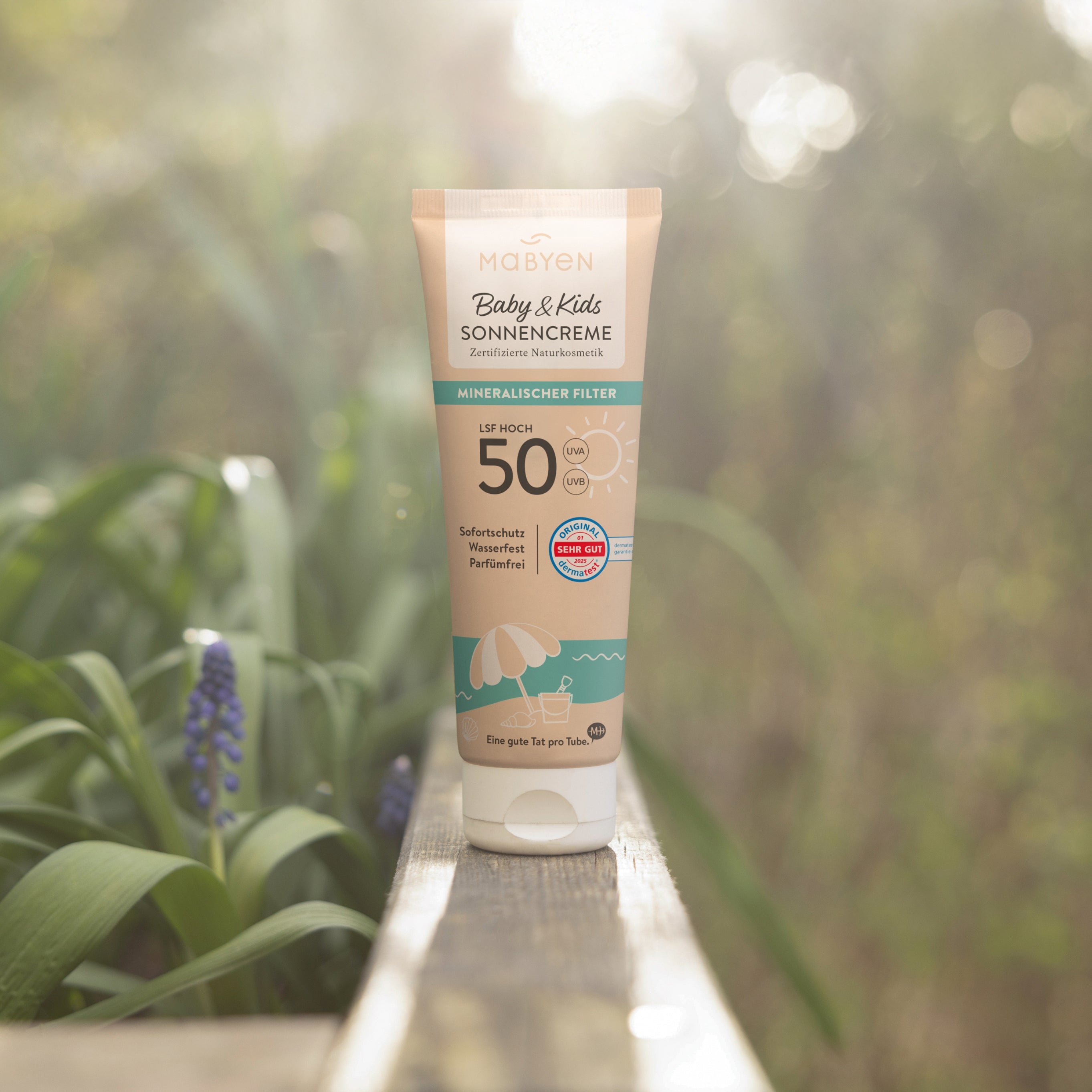 Mineralische Sonnencreme im Garten