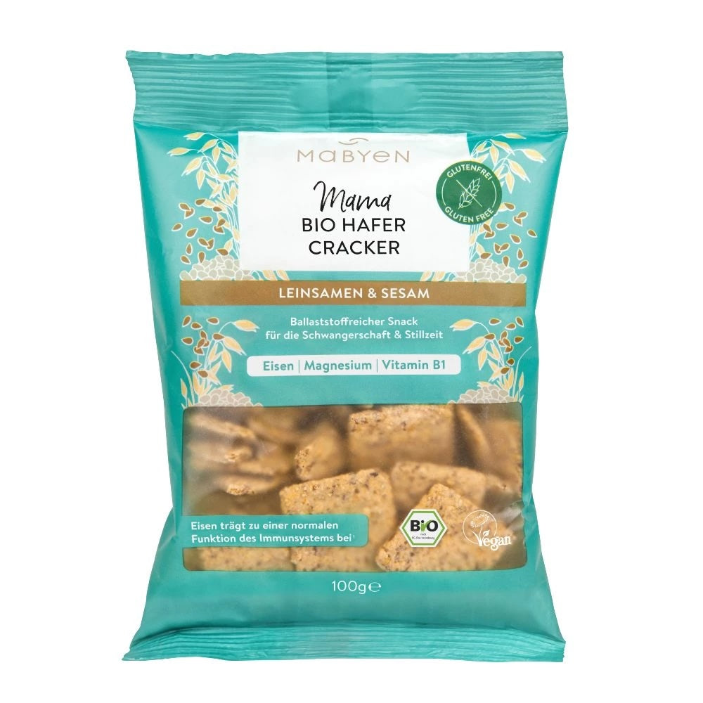 Mama Bio Hafer Cracker Leinsamen und Sesam