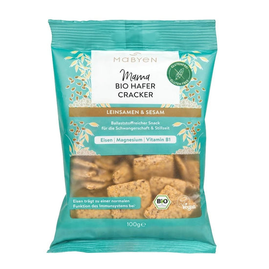 Mama Bio Hafer Cracker Leinsamen und Sesam