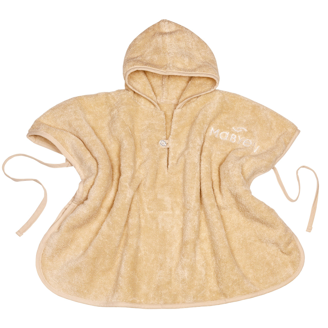 beigener Bio-Baumwollte Poncho