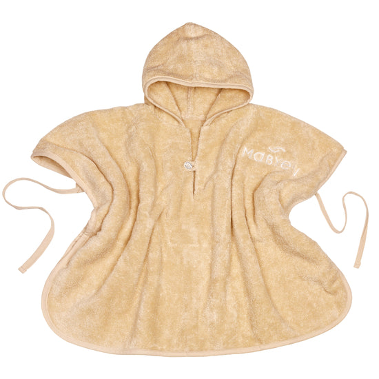 beigener Bio-Baumwollte Poncho