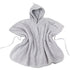 hellgrauer Bio-Baumwolle Poncho