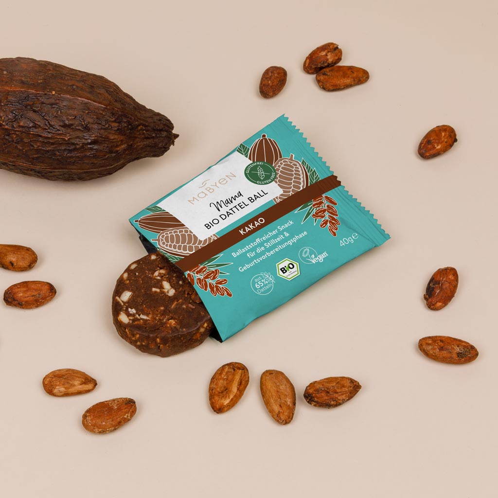 mabyen mama bio dattel balls kakao 100% natürlich und vegan